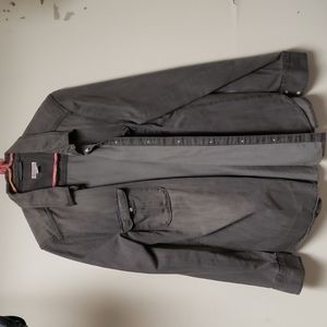 Black denim button up